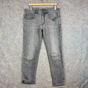 Proper Cloth Jeans Mens 34x30 Grey Japanese 12 Oz Stretch Denim Light Wash